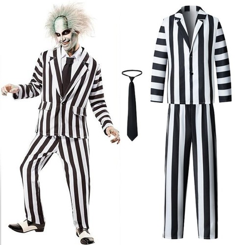 Men beetlejuice fancy dress - fancy,