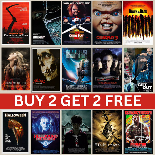 Retro horror movie posters - retro,