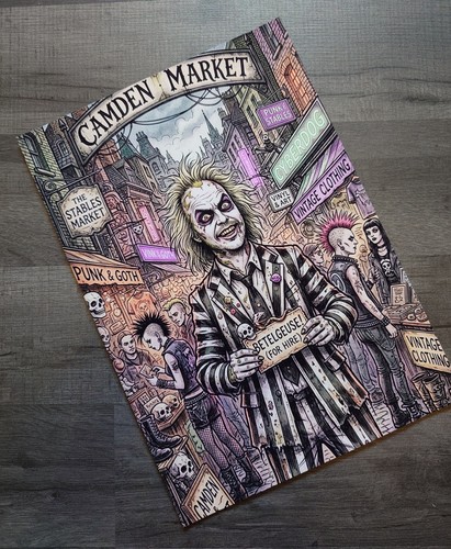 Beetlejuice art print - a4,
