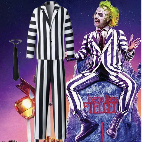 Men beetlejuice costume spooky - costume,